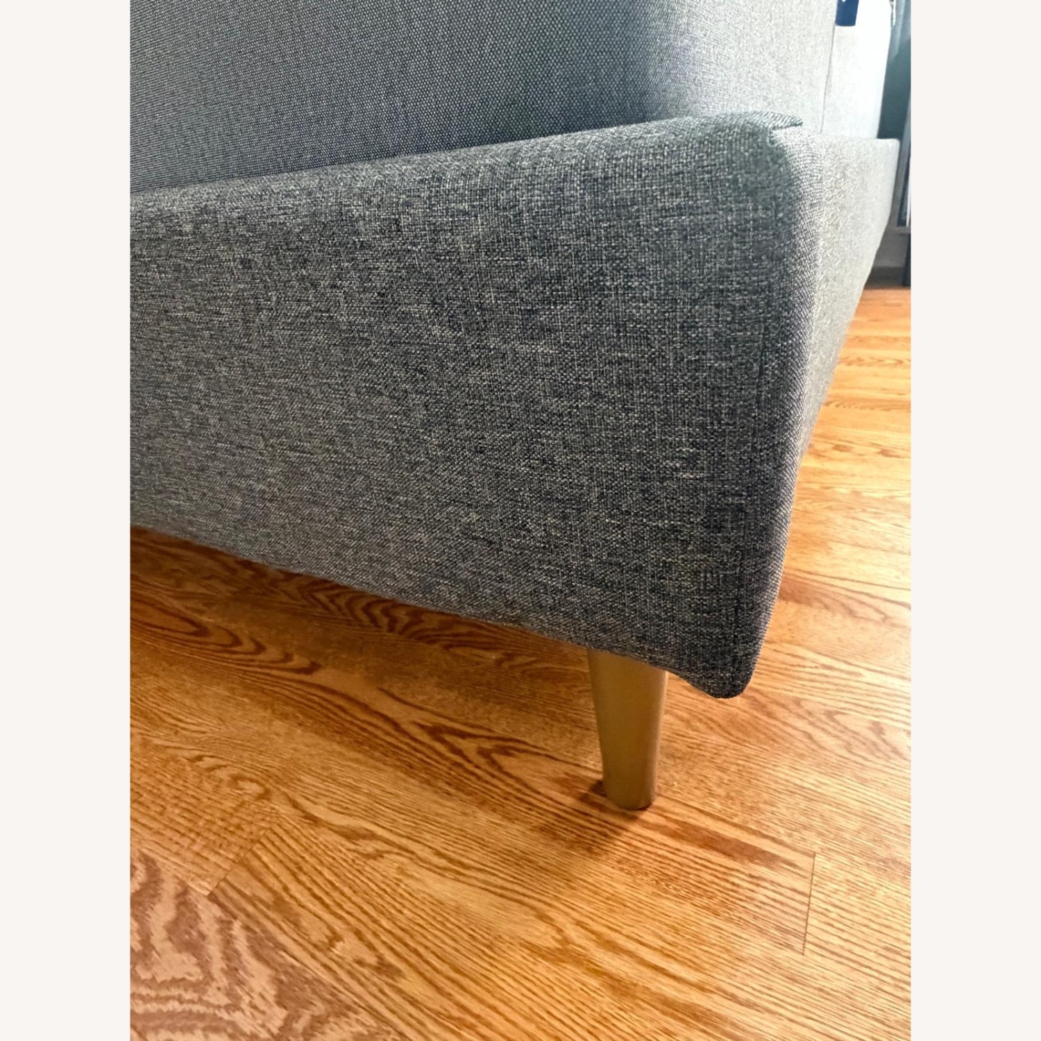 Dark Gray Fabric King Bed - image-5