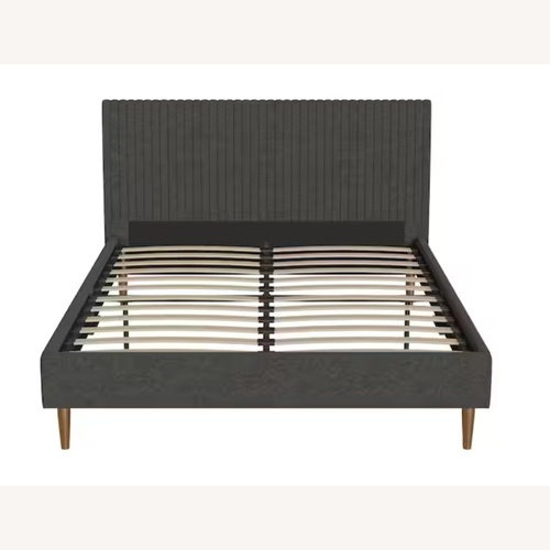 Used Dark Gray Fabric King Bed for sale on AptDeco