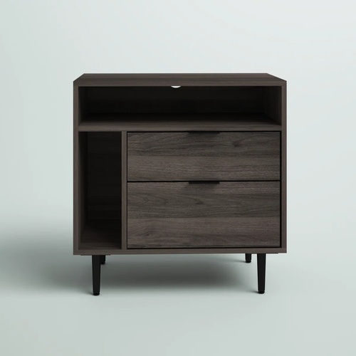 Used Wade Logan Aderita 2-Drawer Nightstand with Magazine Storage for sale on AptDeco