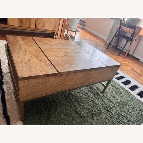 Used Joss & Main Rowley Natural Wood Coffee Table for sale on AptDeco