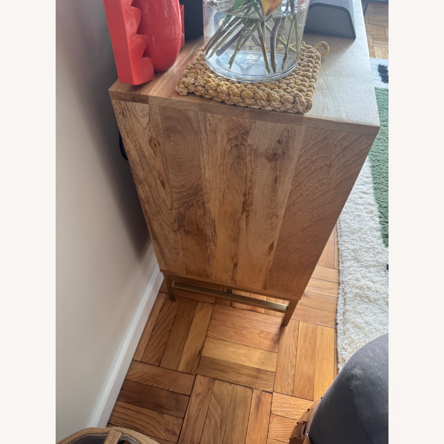 Joss & Main Rowley Natural Wood Media Storage - image-2