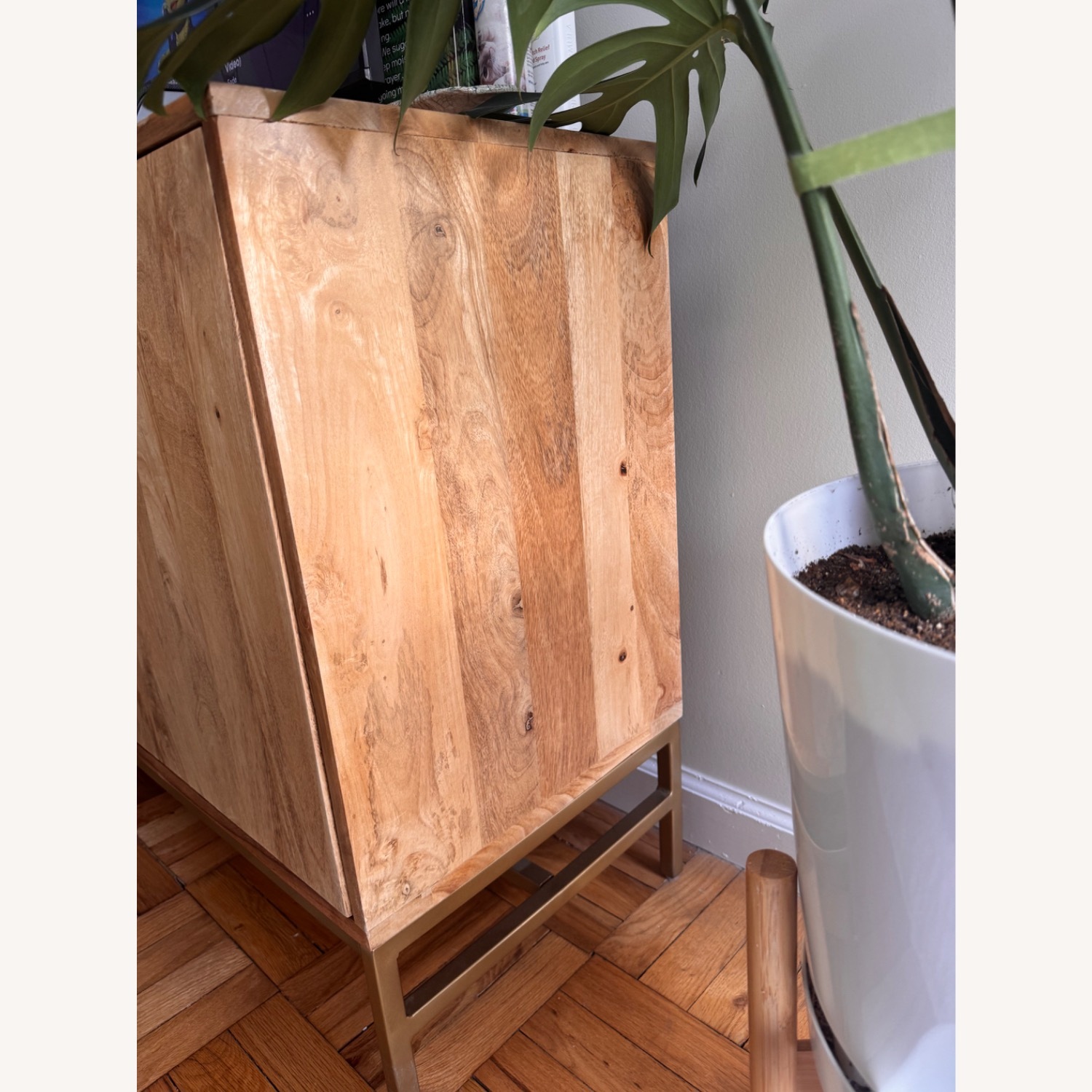 Joss & Main Rowley Natural Wood Media Storage - image-3