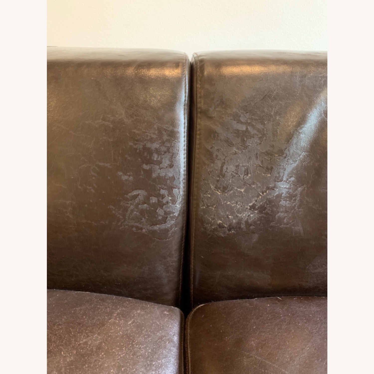 IKEA Kramfors Dark Brown Leather Sectional Sofa - image-6