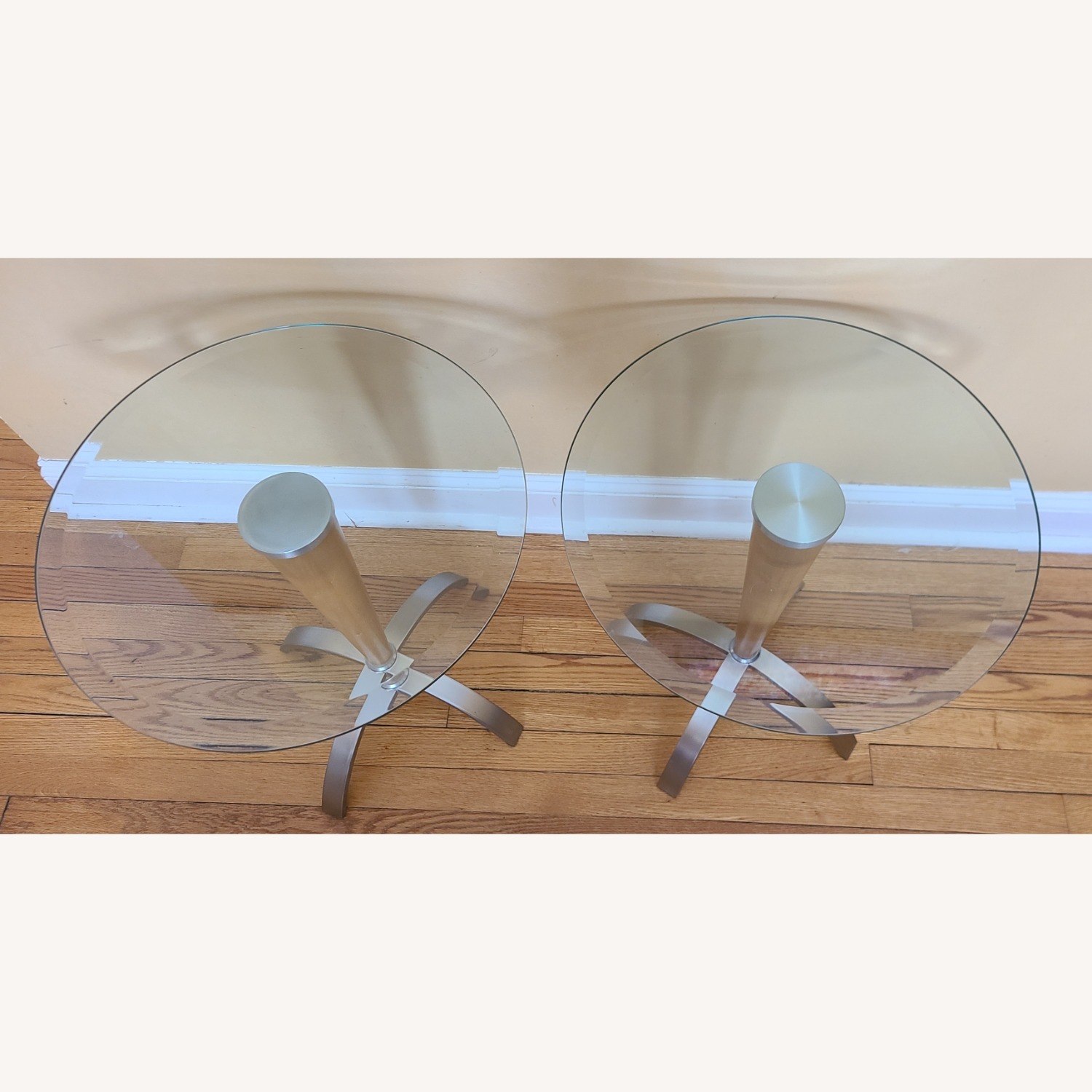 Vintage/Antique Natural Glass Side Tables - image-2