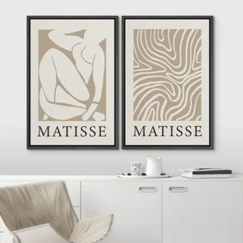 Used Wayfair Mattise Black Wall Art for sale on AptDeco