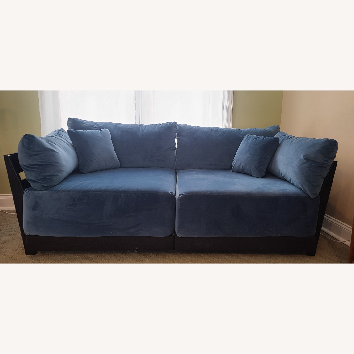 Inside Weather Bondi Blue Wood 2 Piece Sectional - image-3