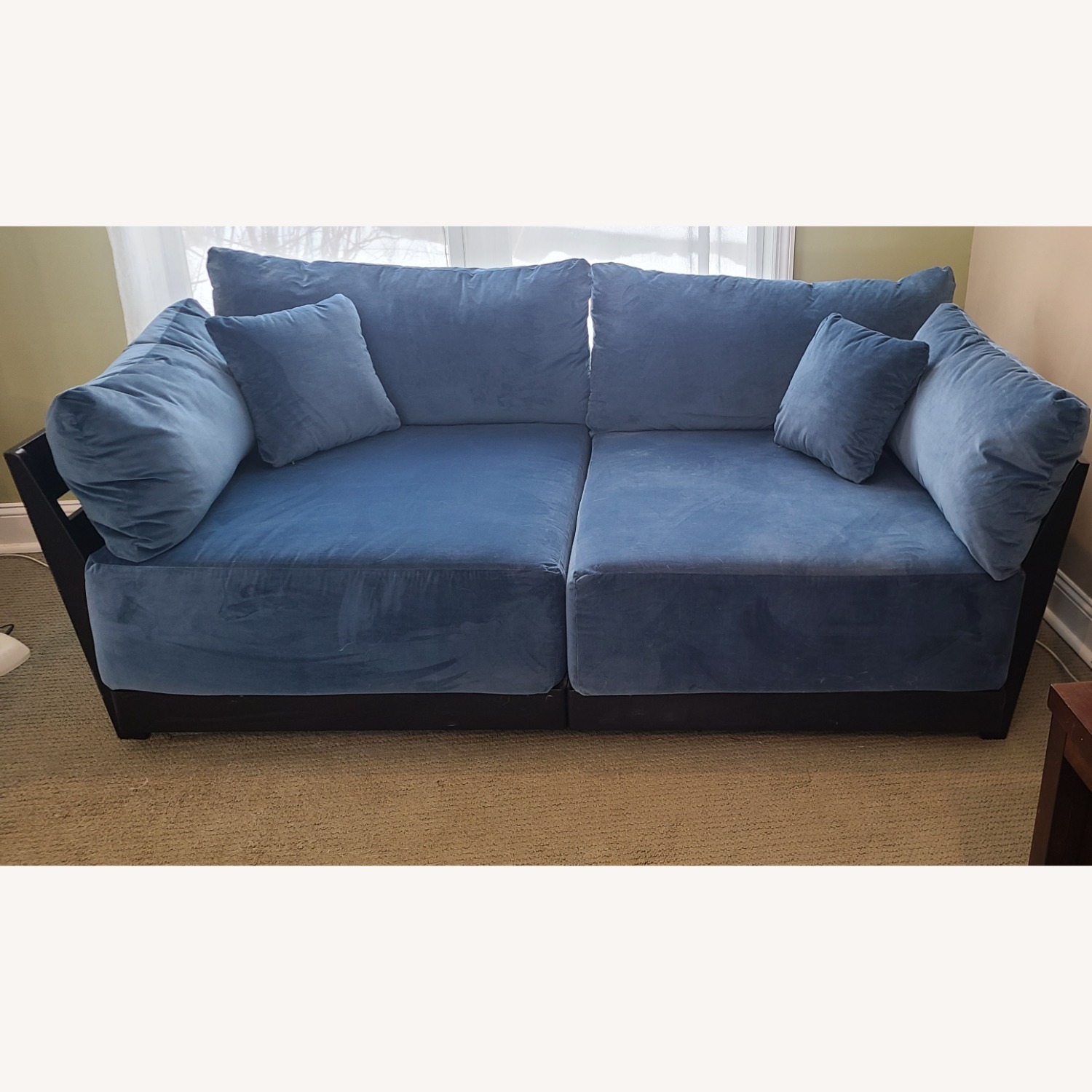 Inside Weather Bondi Blue Wood 2 Piece Sectional - image-2