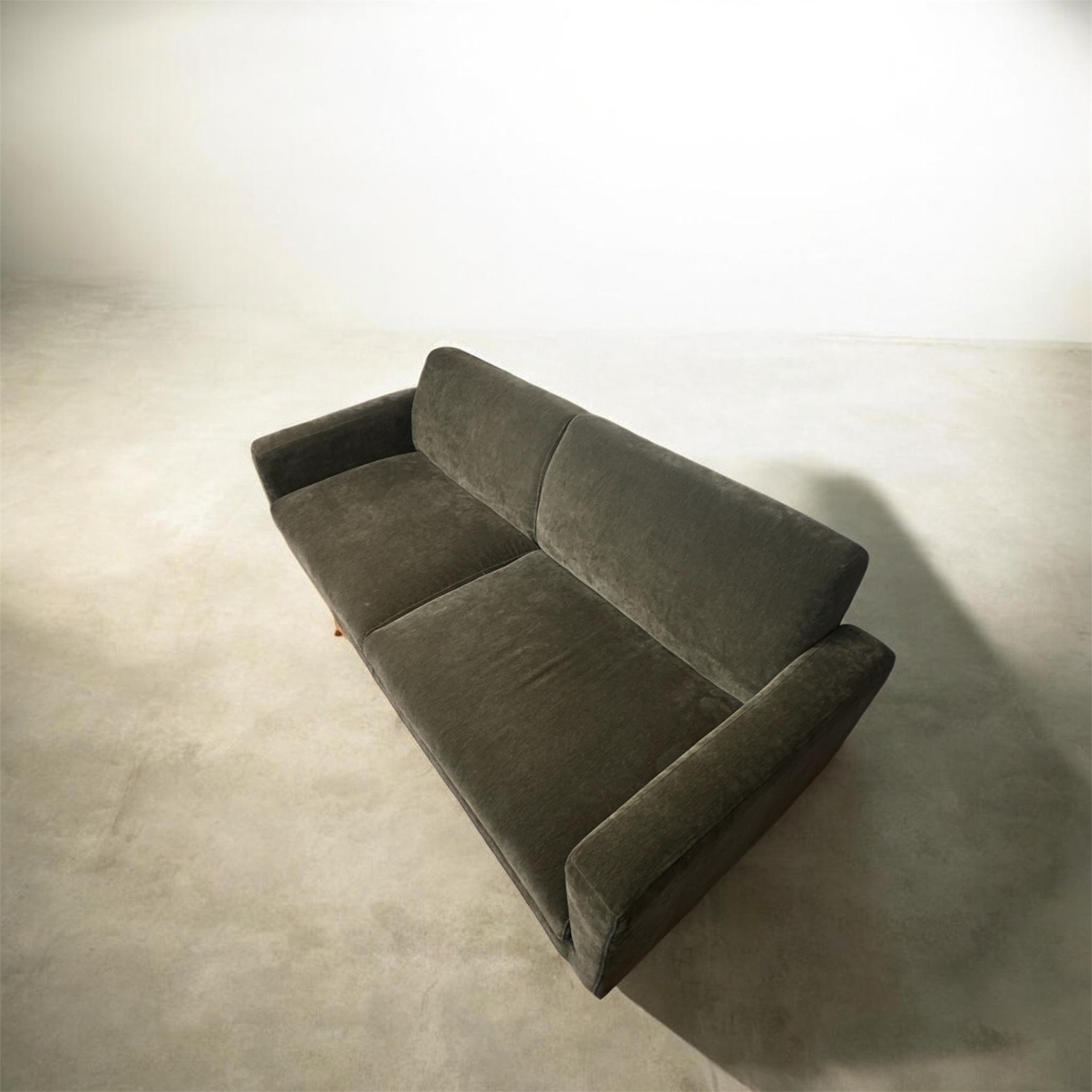 West Elm Oliver Sofa Green 2 Seater Sofa - image-1