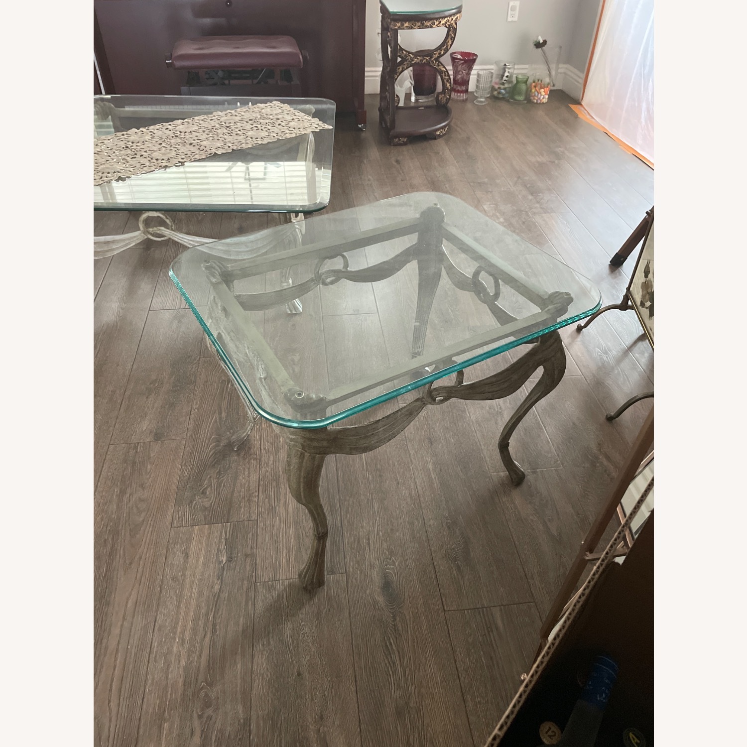 Contemporary Glass Side Table - image-1