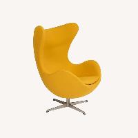 Fritz Hansen Yellow Fabric Accent Chair