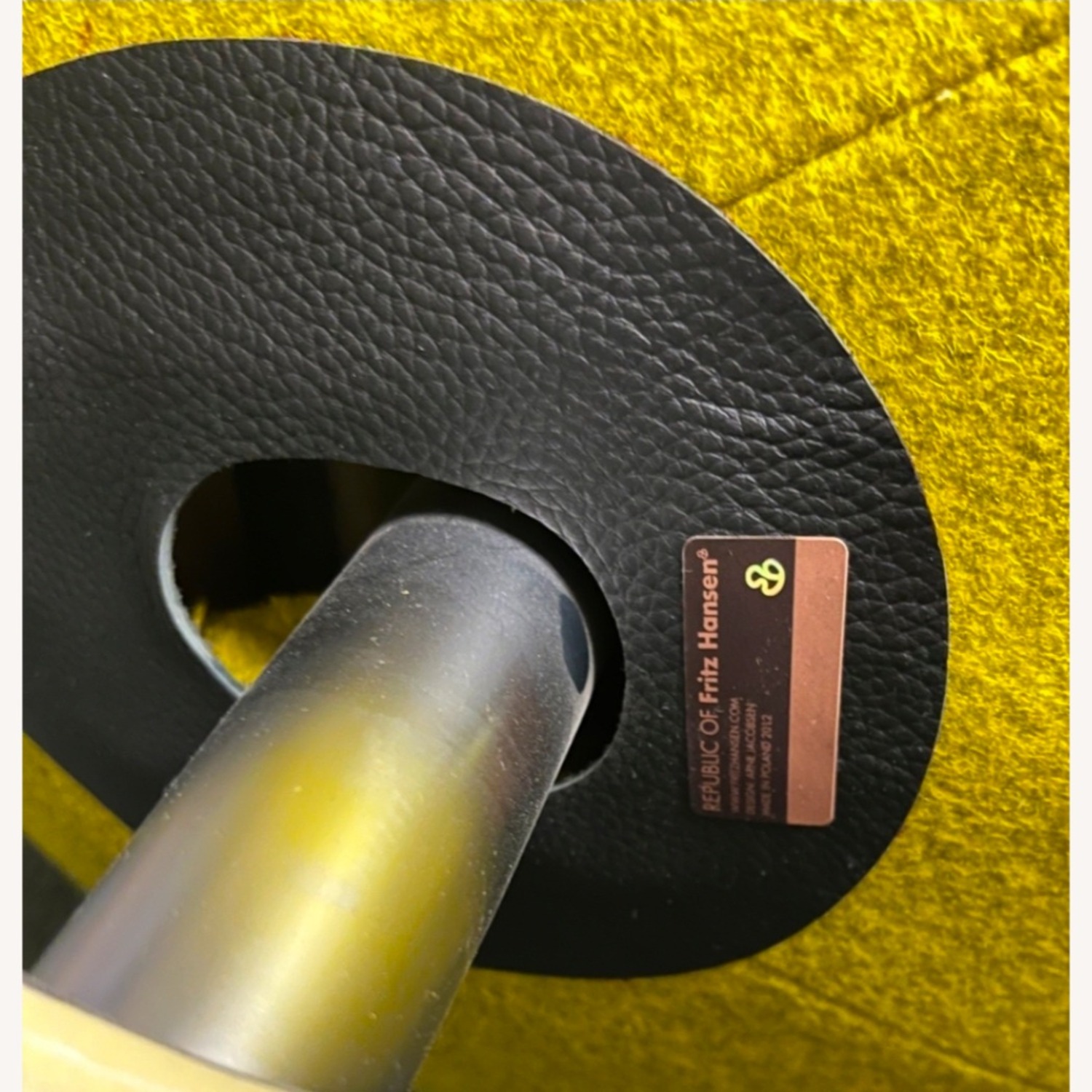 Fritz Hansen Yellow Fabric Accent Chair - image-9