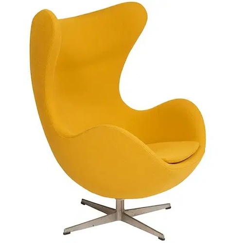 Used Fritz Hansen Yellow Fabric Accent Chair for sale on AptDeco