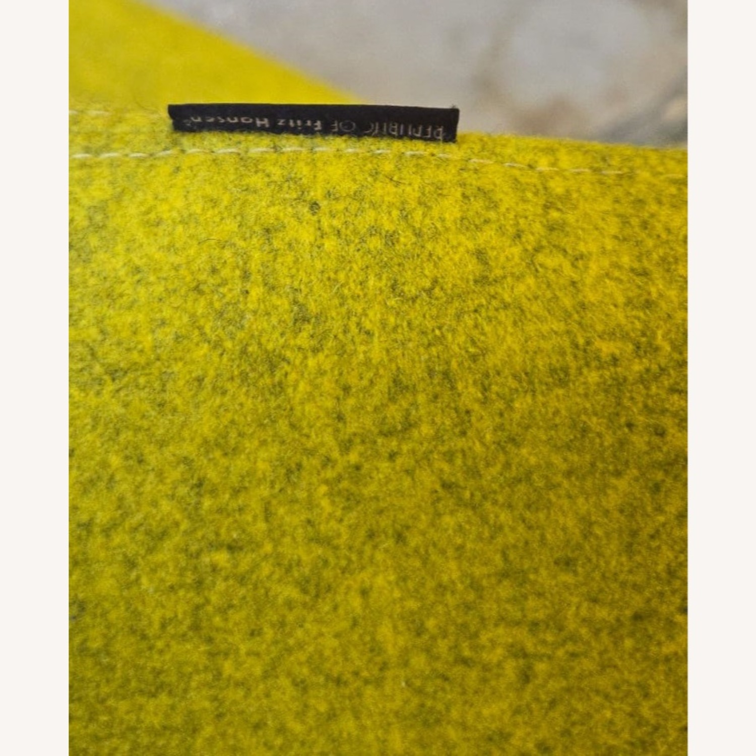 Fritz Hansen Yellow Fabric Accent Chair - image-5