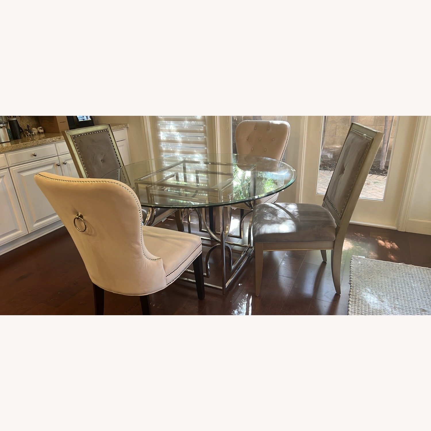 Z Gallerie Glass Dining Set - image-3