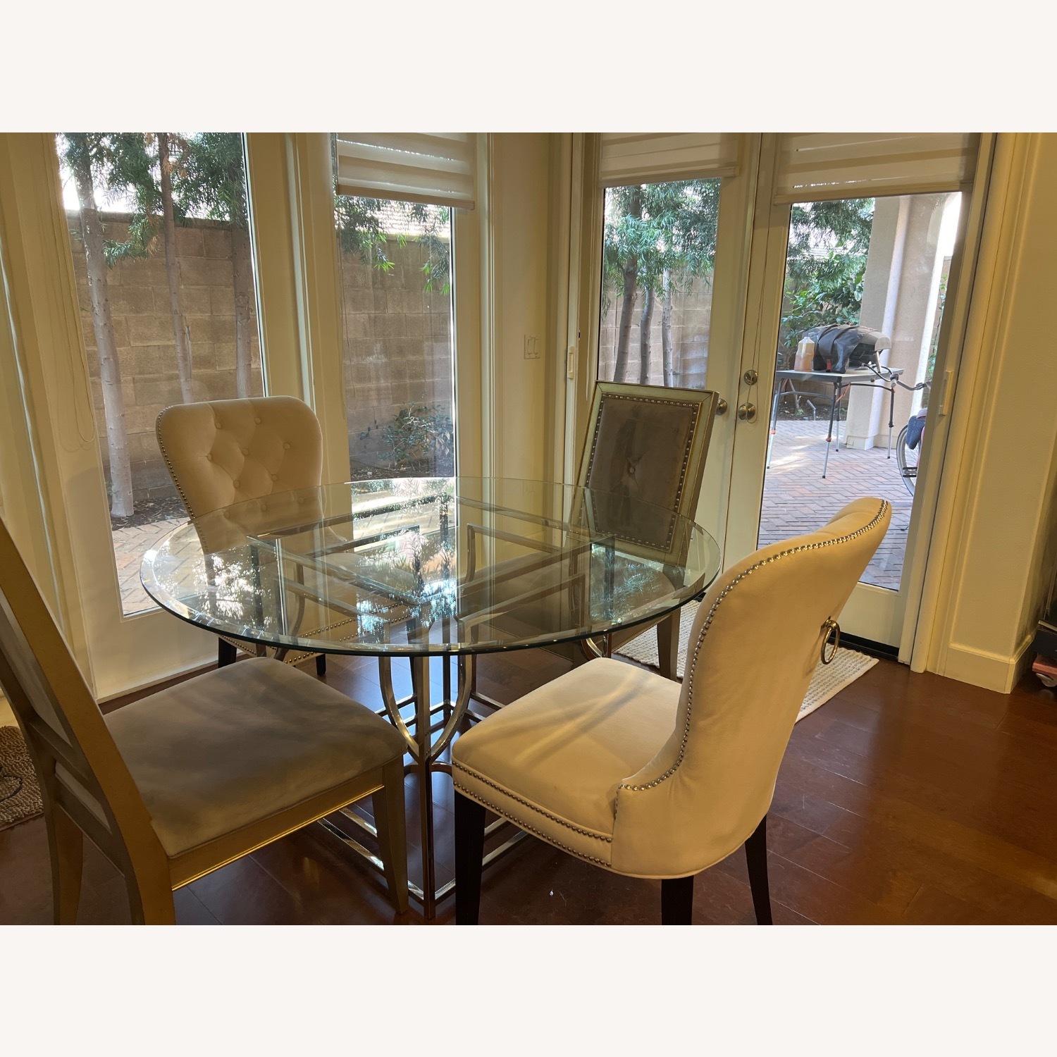 Z Gallerie Glass Dining Set - image-4