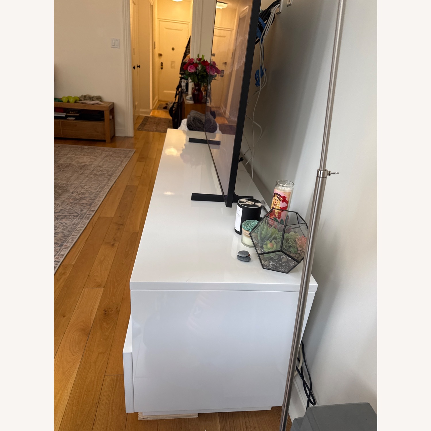 CB2 Chill 80" White Media Console - image-2