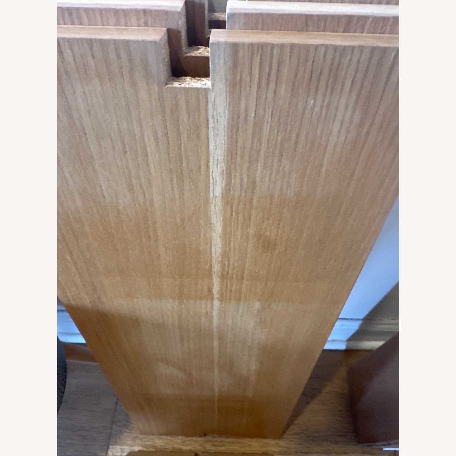 CB2 Helix 96" Walnut Wood Wall Mount Bookshelf - image-3