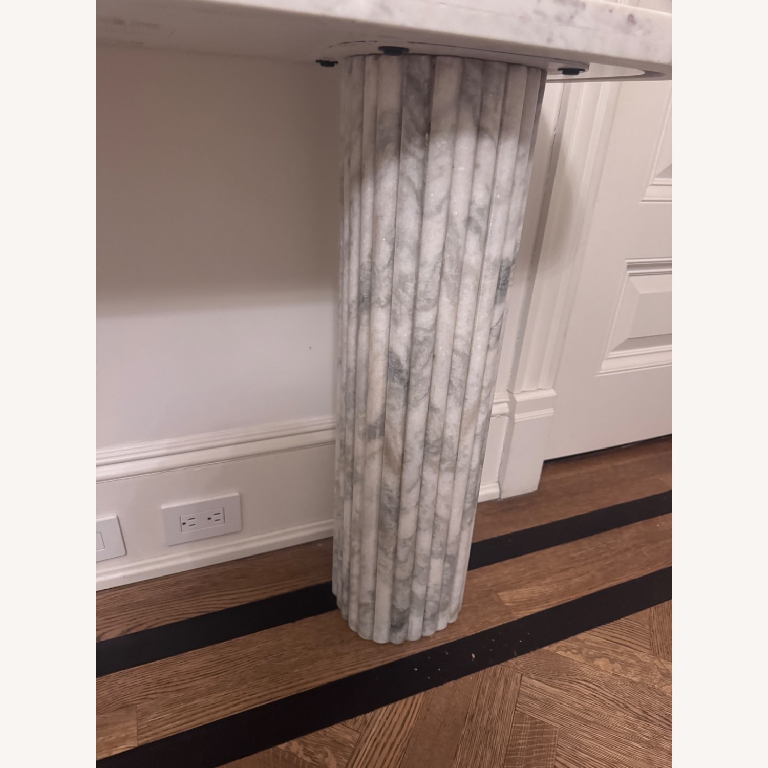 Anthropologie Kanta White Marble Console Table - image-7