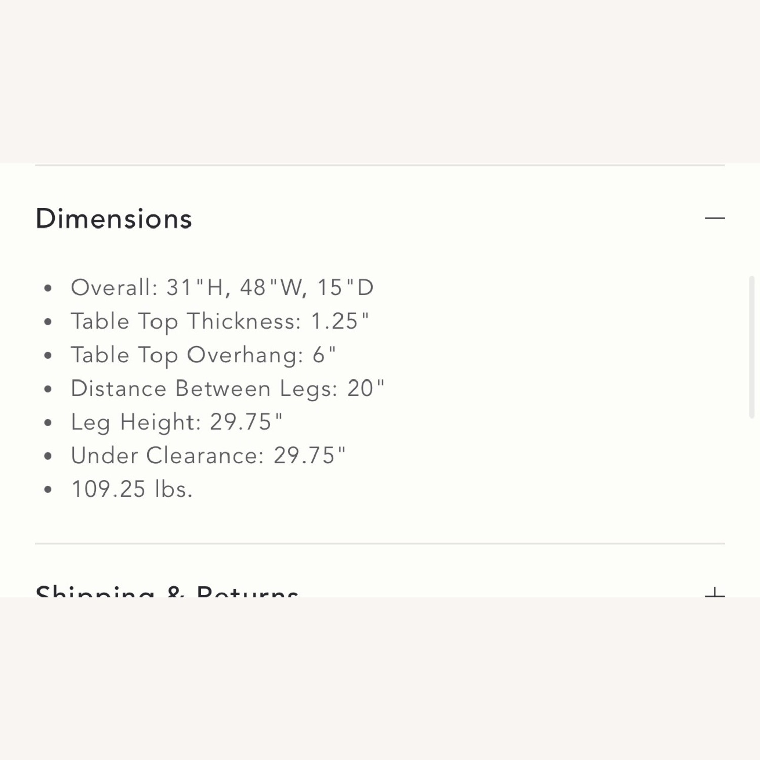 Anthropologie Kanta White Marble Console Table - image-3