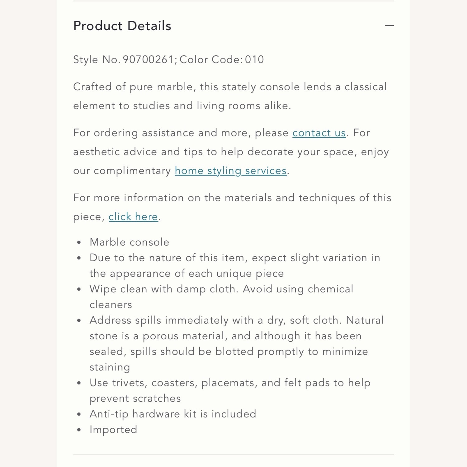 Anthropologie Kanta White Marble Console Table - image-2