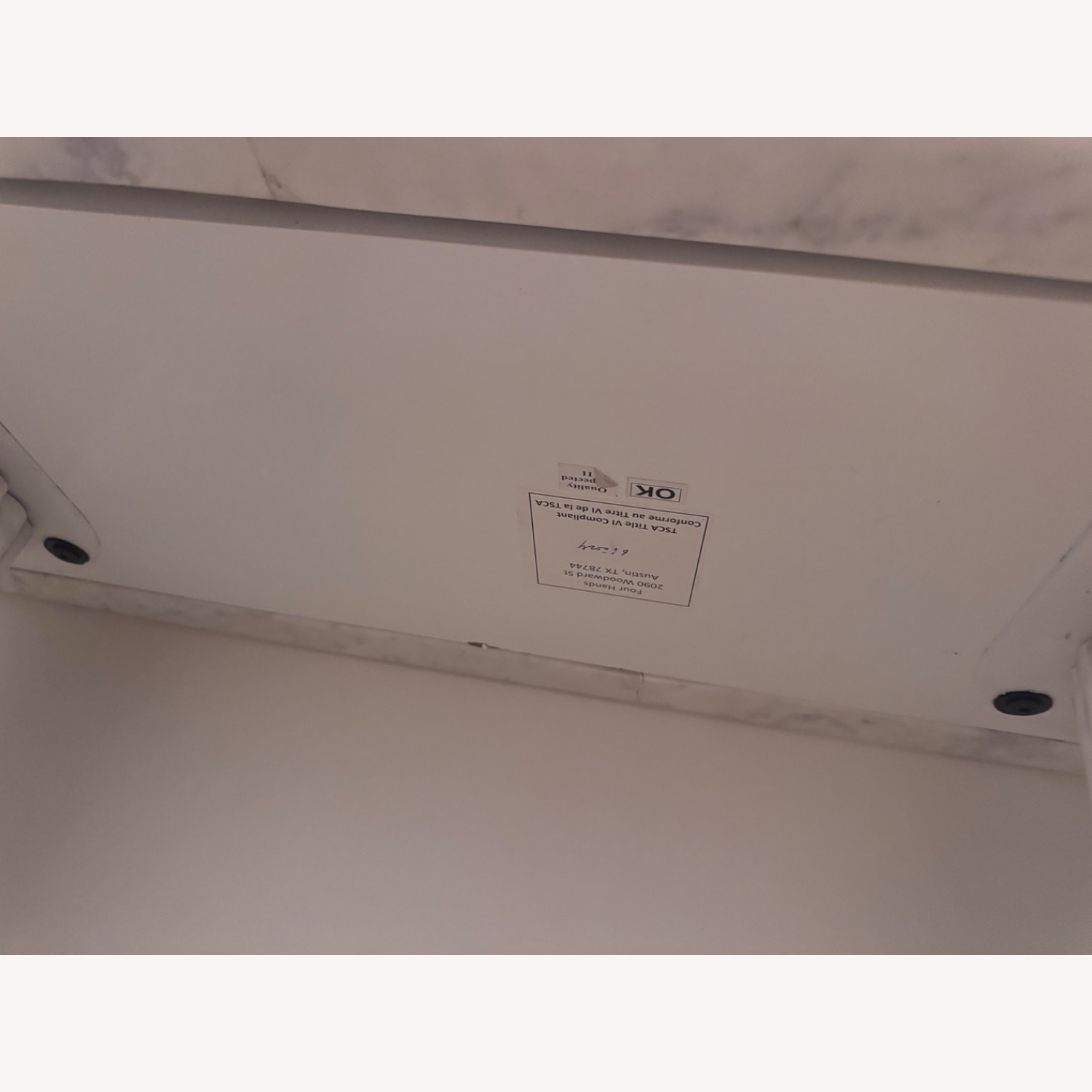 Anthropologie Kanta White Marble Console Table - image-5