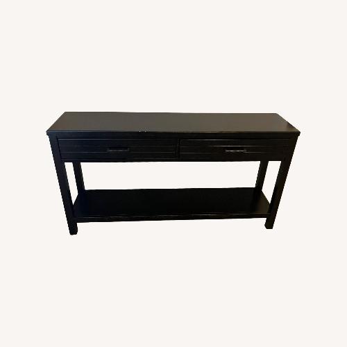 Used Black Wood Media Storage for sale on AptDeco