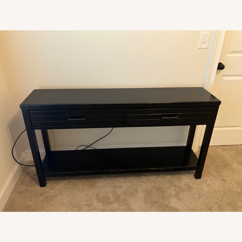 Used Black Wood Media Storage for sale on AptDeco