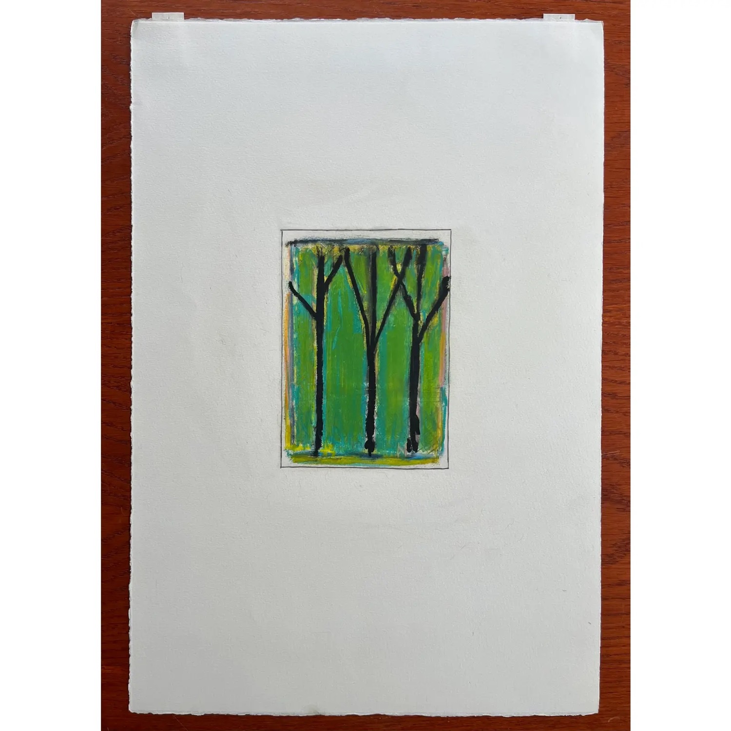 Vintage Abstract Oil Pastel Art Drawing - image-2