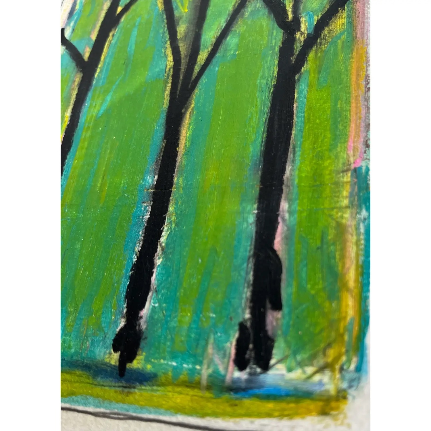 Vintage Abstract Oil Pastel Art Drawing - image-1