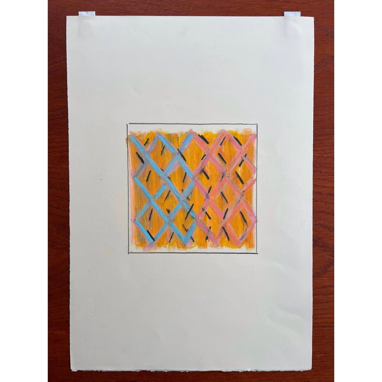 Vintage Abstract Oil Pastel Art Drawing 2 - image-1
