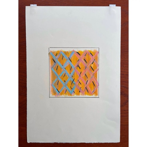 Used Vintage Abstract Oil Pastel Art Drawing 2 for sale on AptDeco