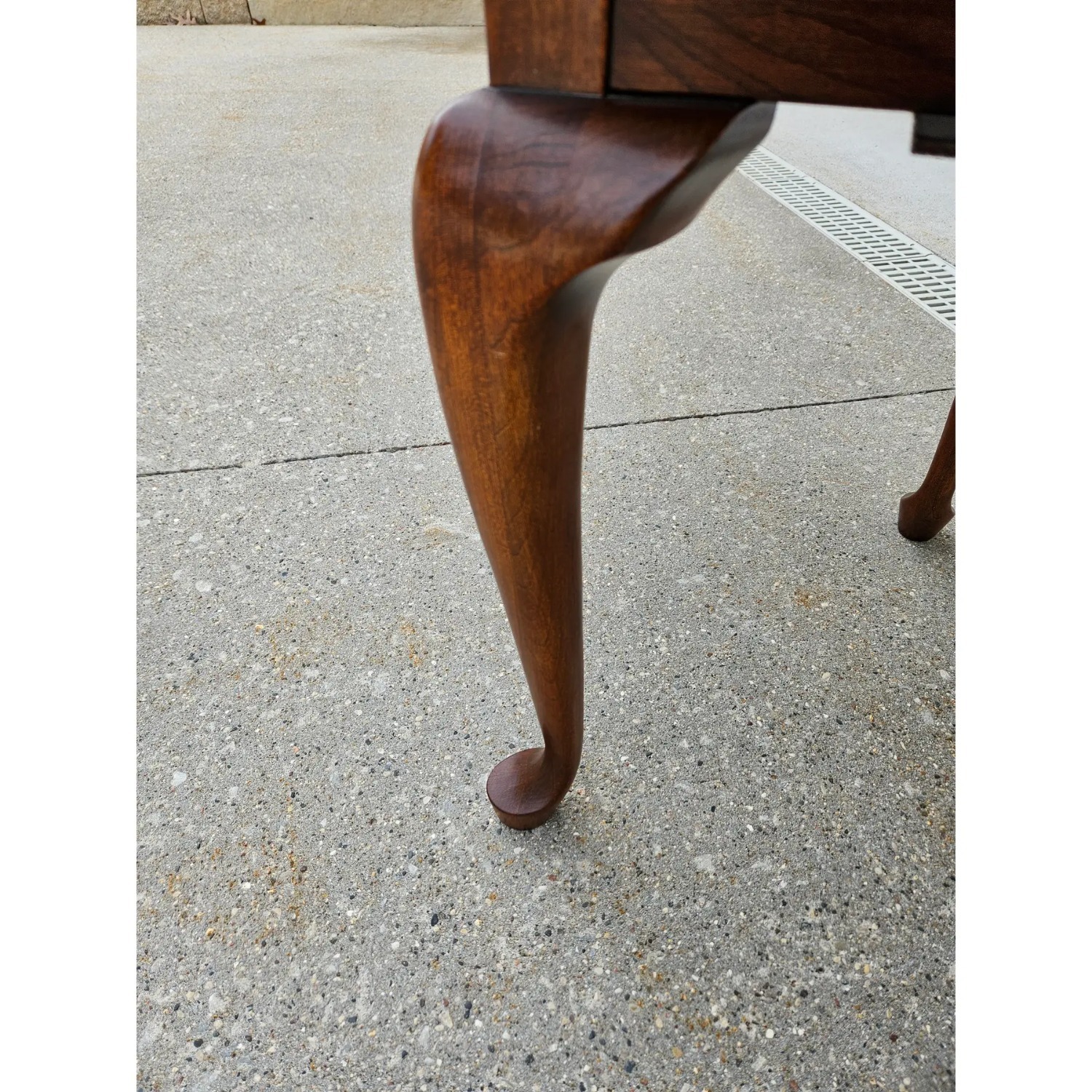 Vintage/Antique Brown Wood Drop Leaf Side Table - image-3