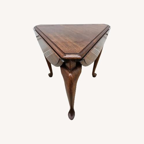 Used Vintage/Antique Brown Wood Drop Leaf Side Table for sale on AptDeco