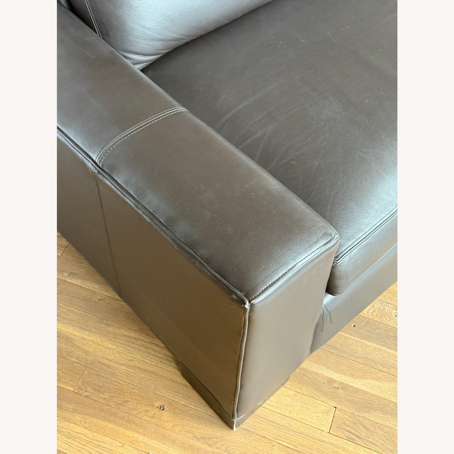 Room & Board Townsend Dark Brown Leather Chair and a Half - image-10