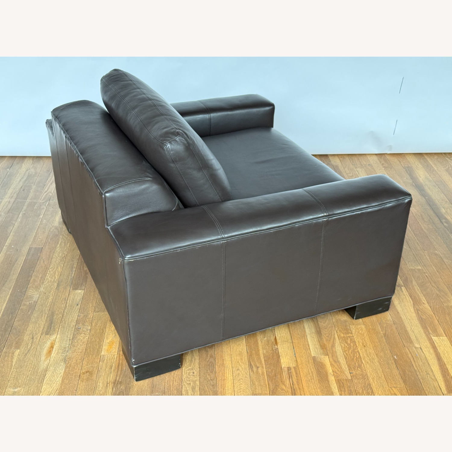 Room & Board Townsend Dark Brown Leather Chair and a Half - image-2