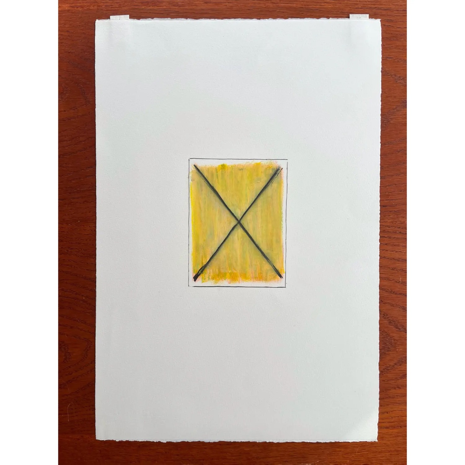 Abstract Vintage Oil Pastel Art on Paper - image-1