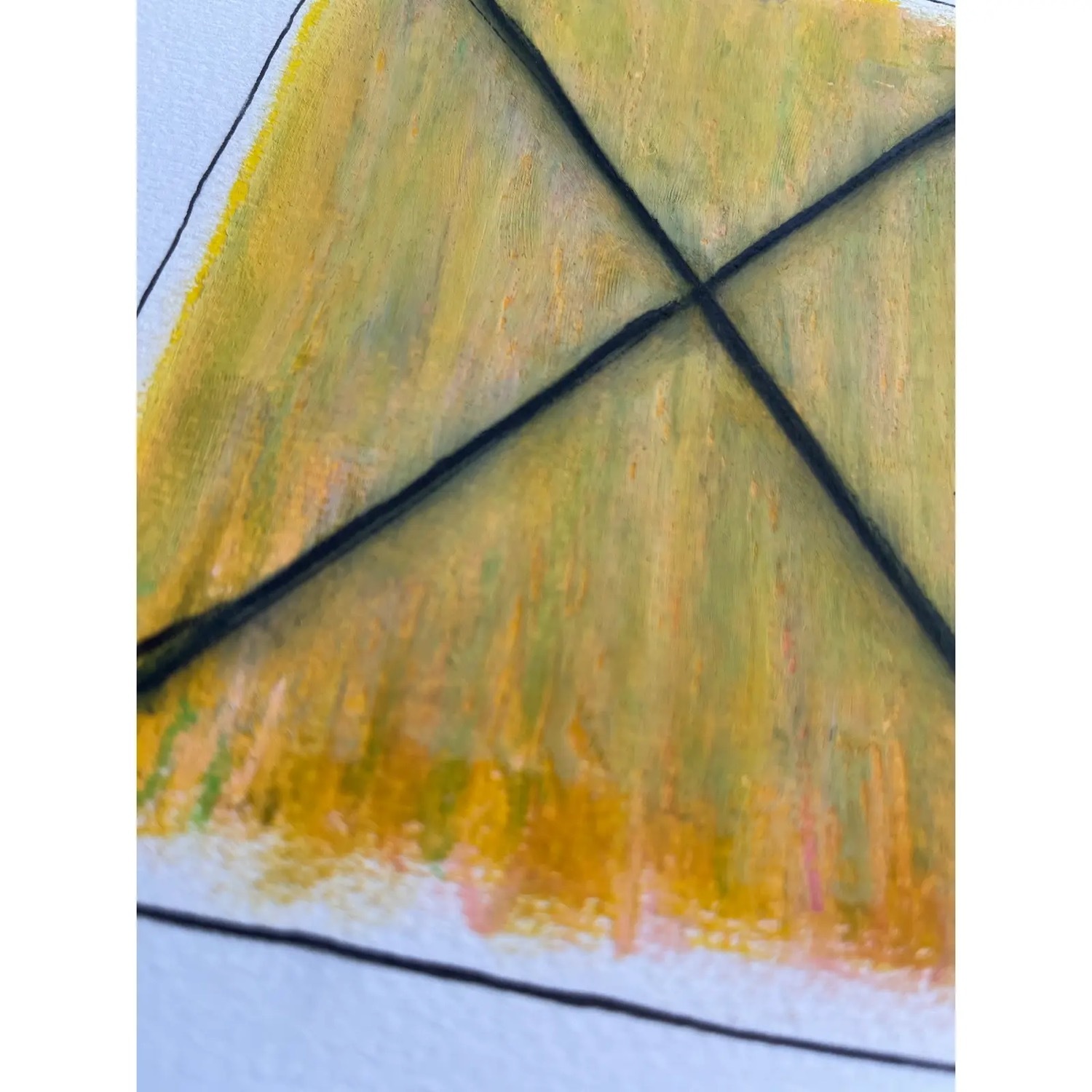 Abstract Vintage Oil Pastel Art on Paper - image-2