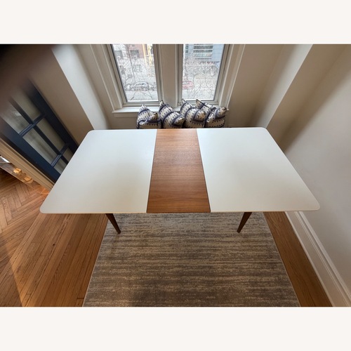 Used Rove Concepts White Wood Dining Table for sale on AptDeco