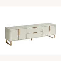 Sunpan Barnette White Metal Media Stand