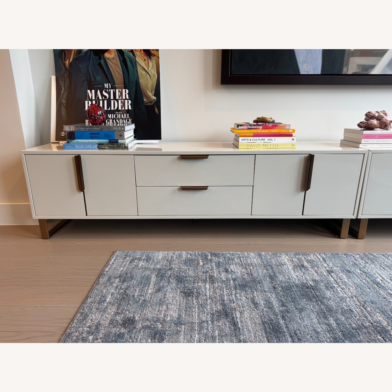 Sunpan Barnette White Metal Media Stand - image-3