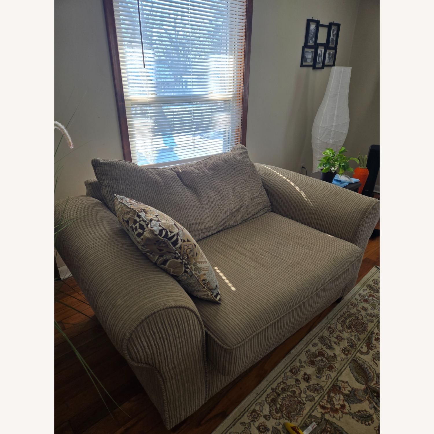 Art Van Light Brown Loveseat - image-1