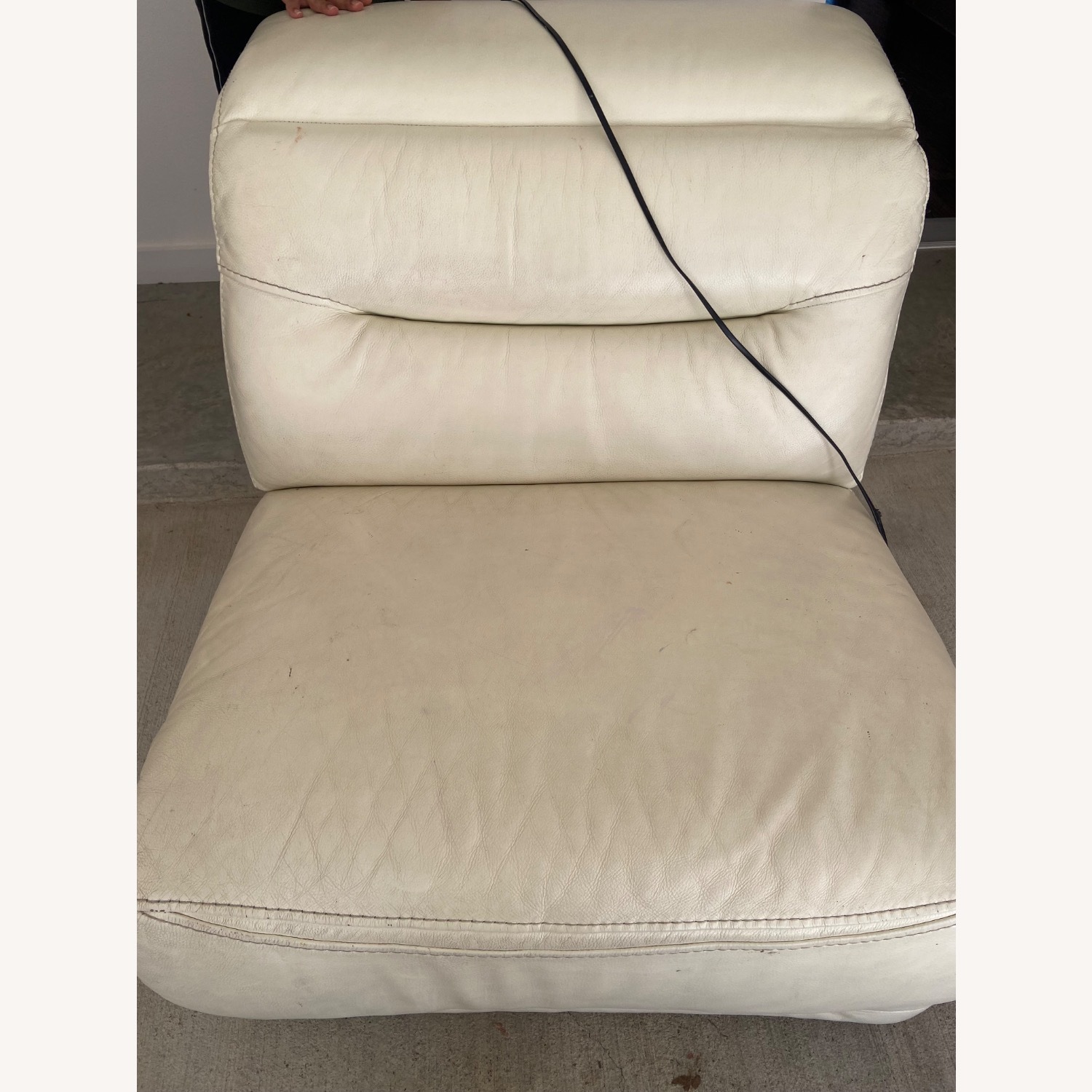 Ashley Brannigan White Leather 3+ Seater Sofa - image-3