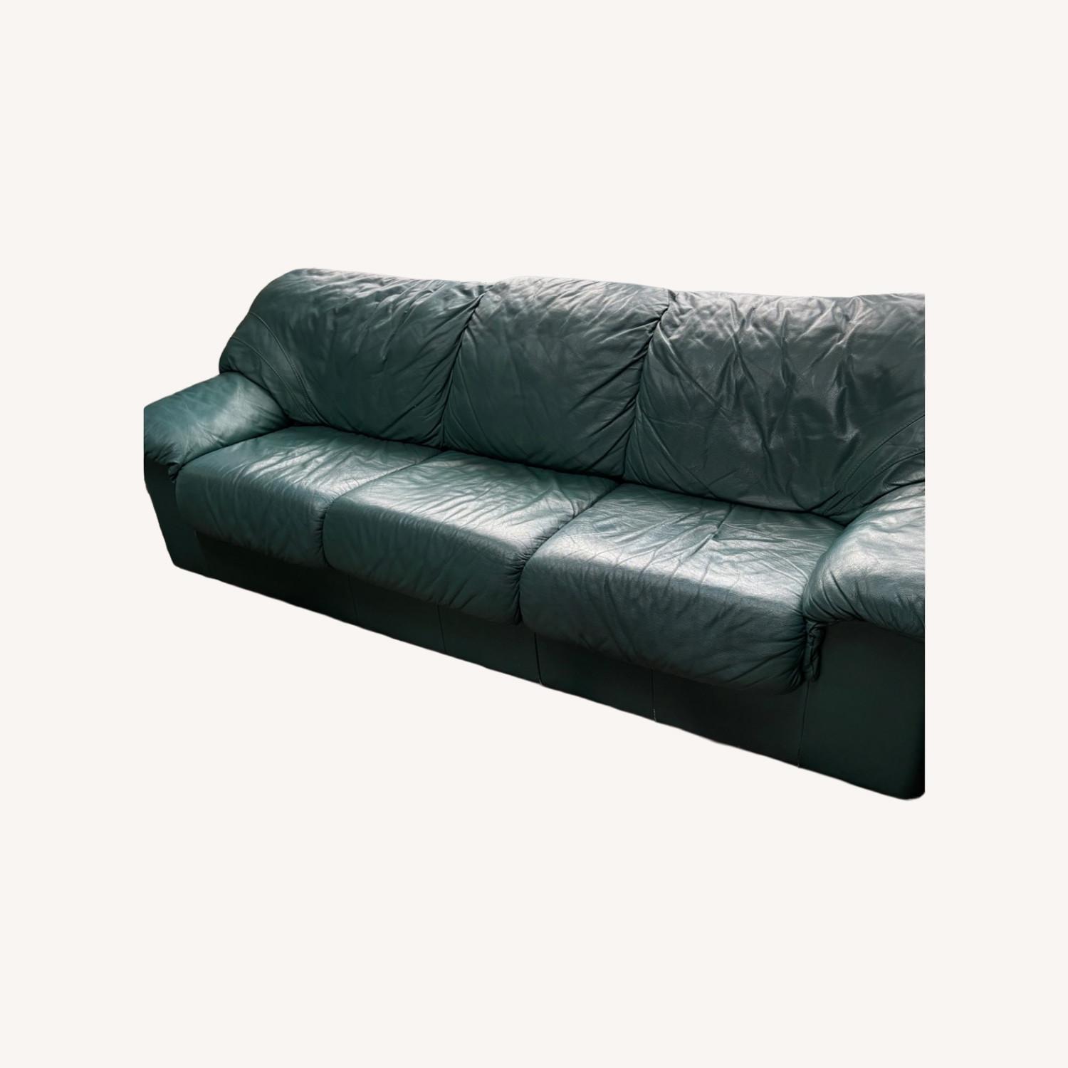 Natuzii 3 Seater Leather Couch - image-0