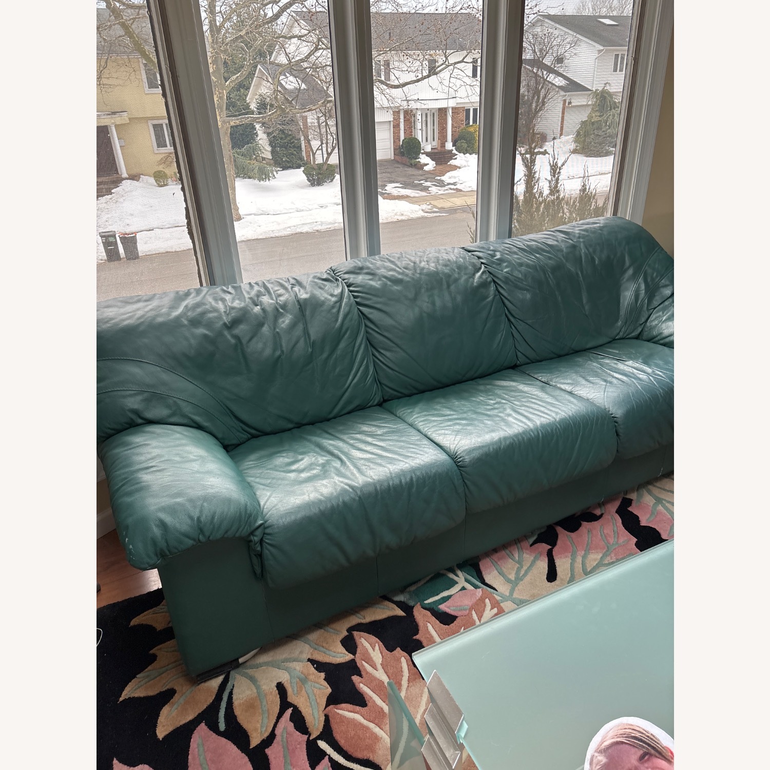 Natuzii 3 Seater Leather Couch - image-1