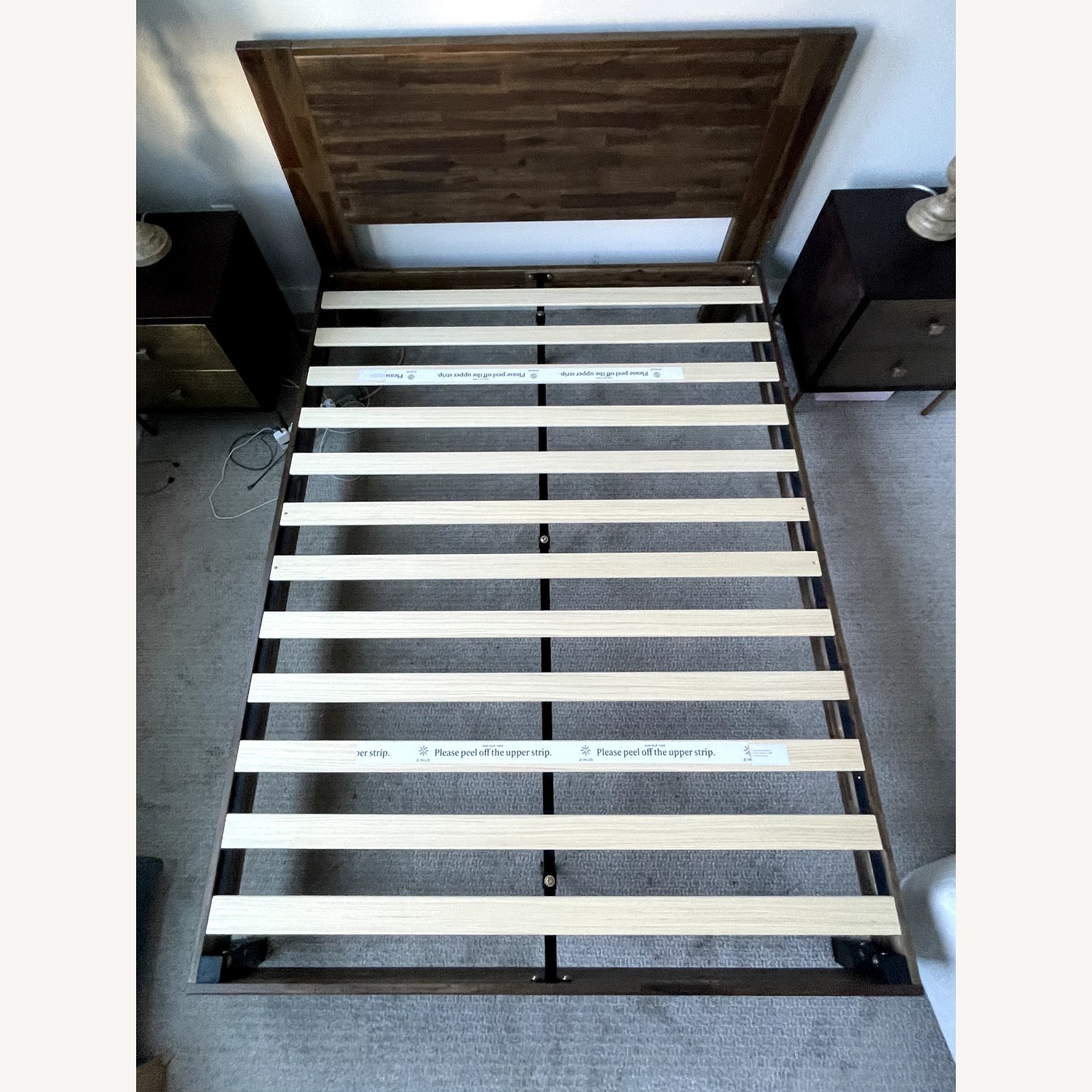 Montauk Furniture Dark Brown Wood Queen Bed - image-2