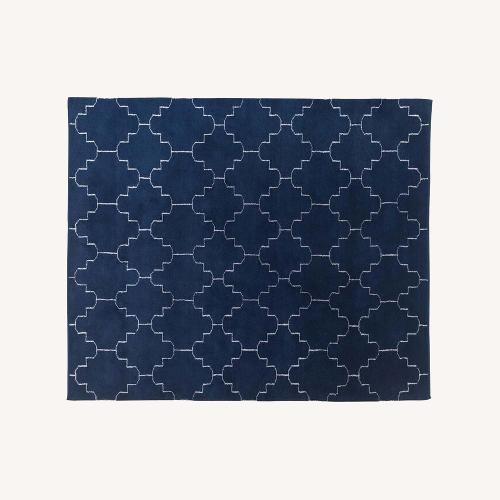 Used Ethan Allen Blue Wool Area Rug 11' x 14' for sale on AptDeco