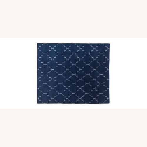 Used Ethan Allen Blue Wool Area Rug 11' x 14' for sale on AptDeco