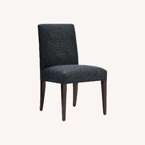 Used Crate & Barrel Miles Blue Fabric Dining Chairs for sale on AptDeco