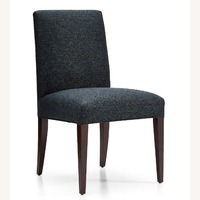 Crate & Barrel Miles Blue Fabric Dining Chairs