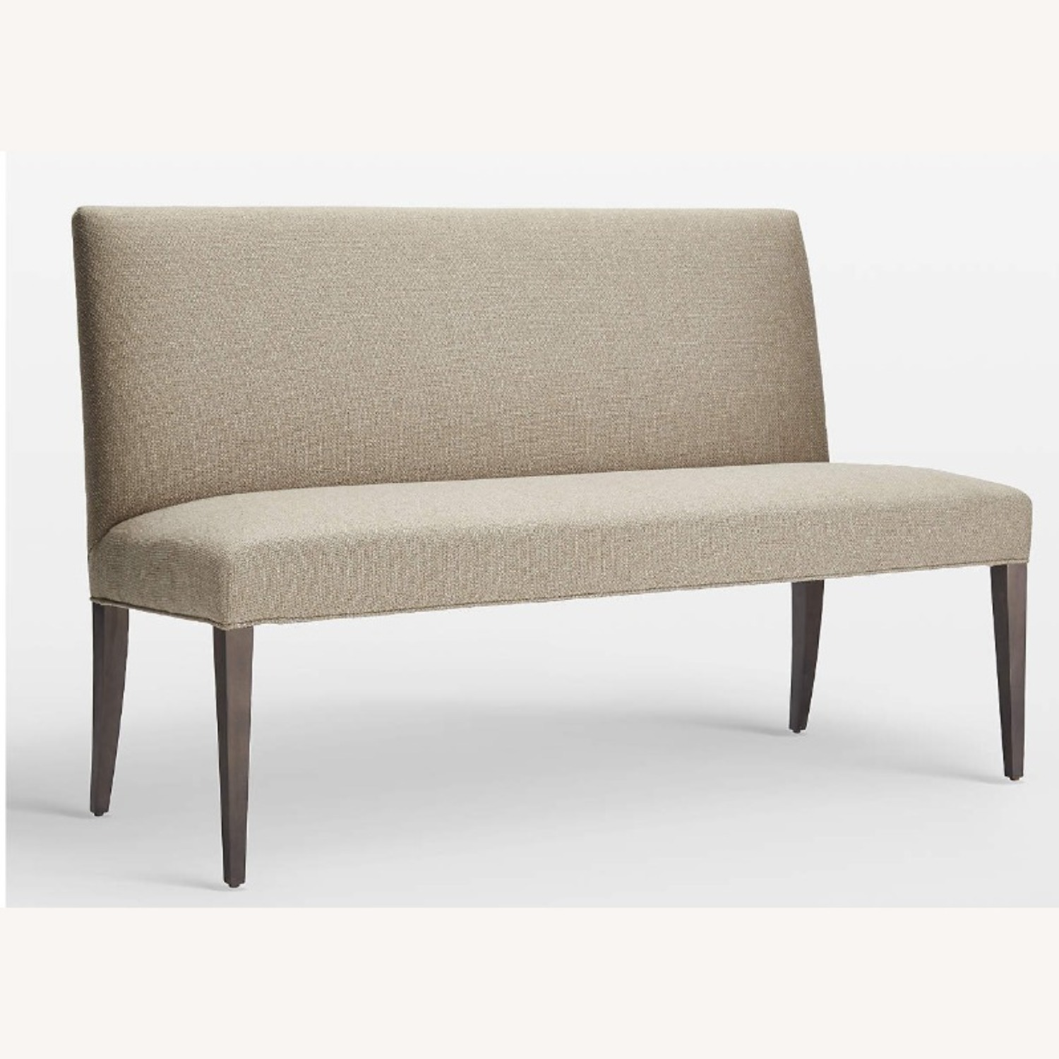 Crate & Barrel Miles Blue Fabric Bench - image-3
